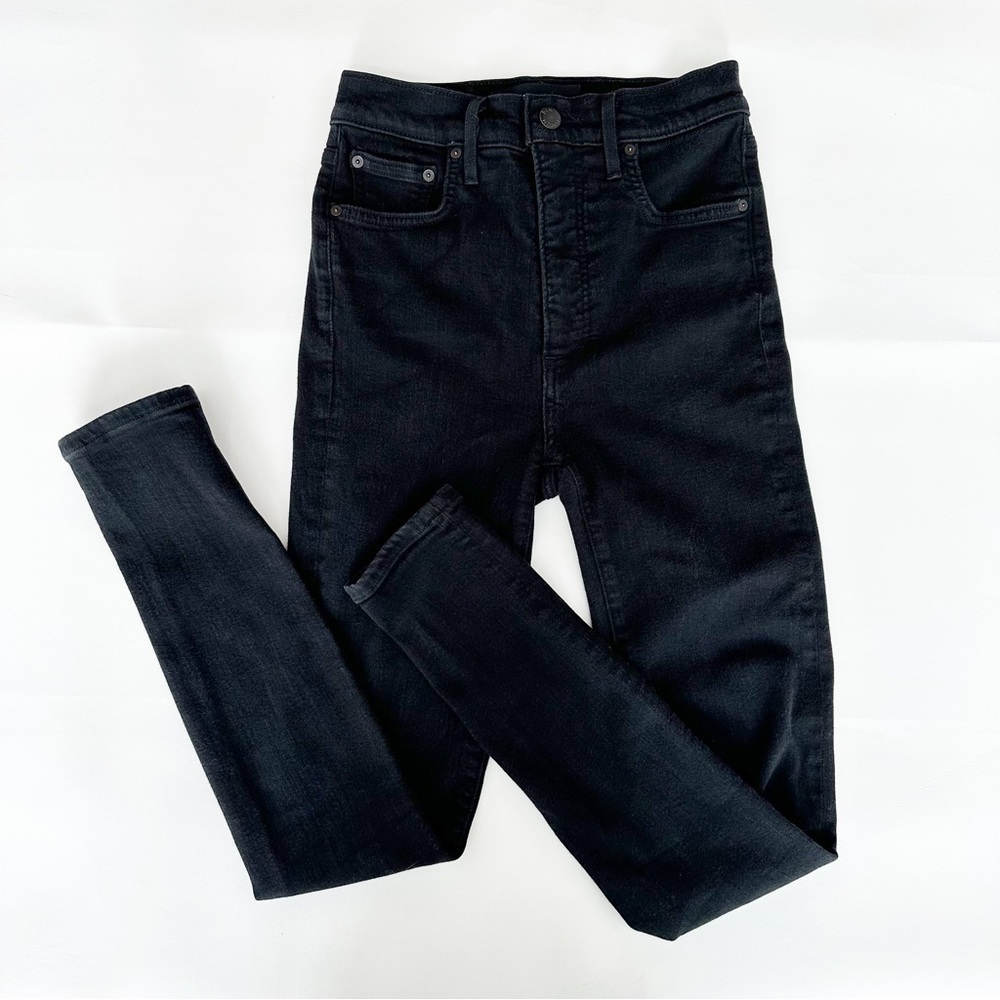 Denim Forum Women's Jeans Lola High Rise Skinny Black size 25
